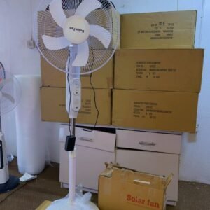 16" RECHARGEABLE SOLAR FAN WITH REMOTE