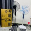 16" RECHARGEABLE SOLAR STANDING FAN WITH PANEL
